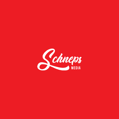 Schneps Media logo on red background