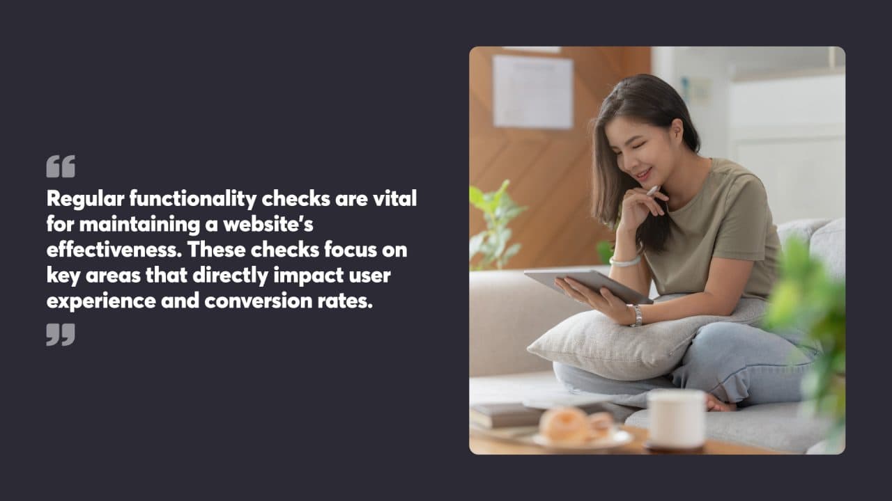 Regular functionality checks are vital for maintaining a website’s effectiveness. These checks focus on key areas that directly impact user experience and conversion rates.