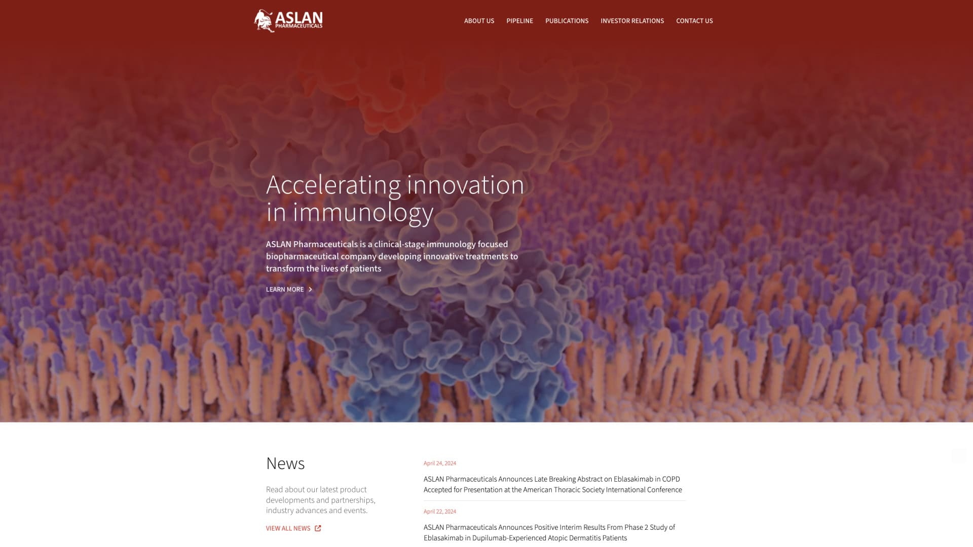 aslan pharma landing page