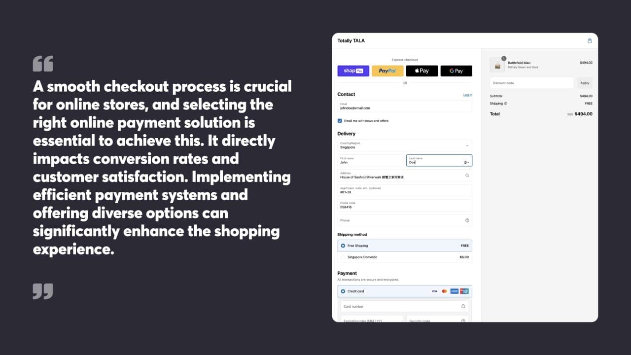 A smooth checkout process is crucial for online stores, and selecting the right online payment solution is essential to achieve this. It directly impacts conversion rates and customer satisfaction. Implementing efficient payment systems and offering diverse options can significantly enhance the shopping experience.
