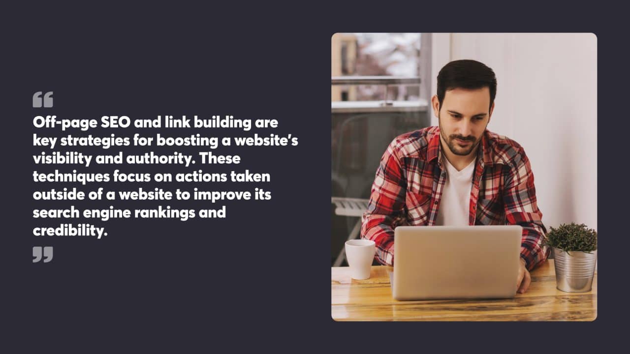 Off-page SEO and link building are key strategies for boosting a website’s visibility and authority. These techniques focus on actions taken outside of a website to improve its search engine rankings and credibility.