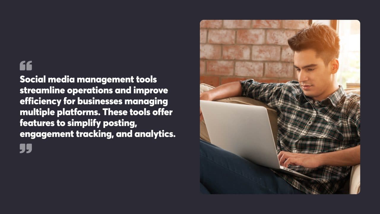 Social media management tools streamline operations and improve efficiency for businesses managing multiple platforms. These tools offer features to simplify posting, engagement tracking, and analytics.